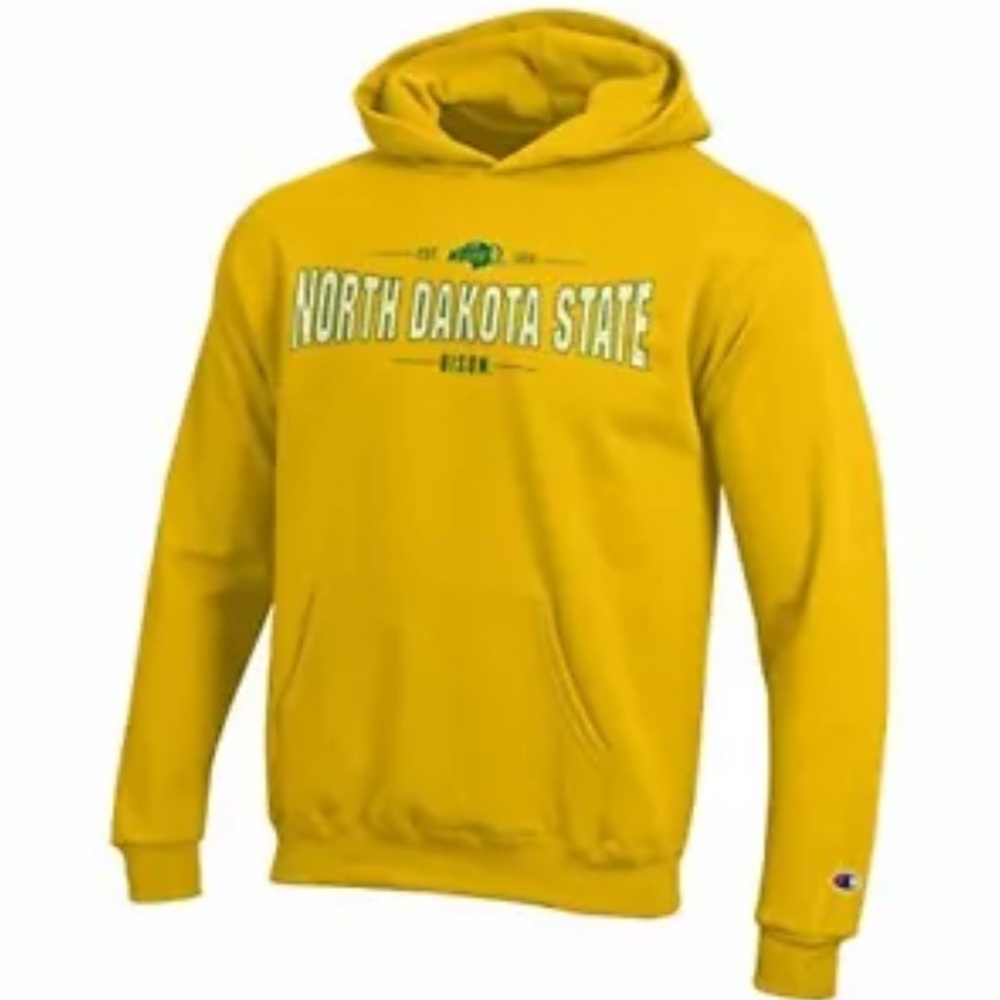 NWT [Champion] North Dakota State Bison NCAA Collegiate Hood Sweatshirt Y M 7/8 - Picture 2 of 8